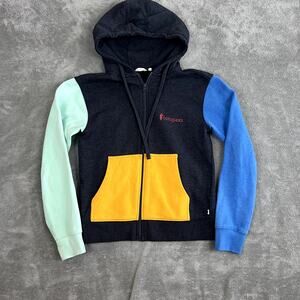 Cotopaxi Unisex Zip-Up Color Block Organic Cotton Hoodie Sweatshirt Performance